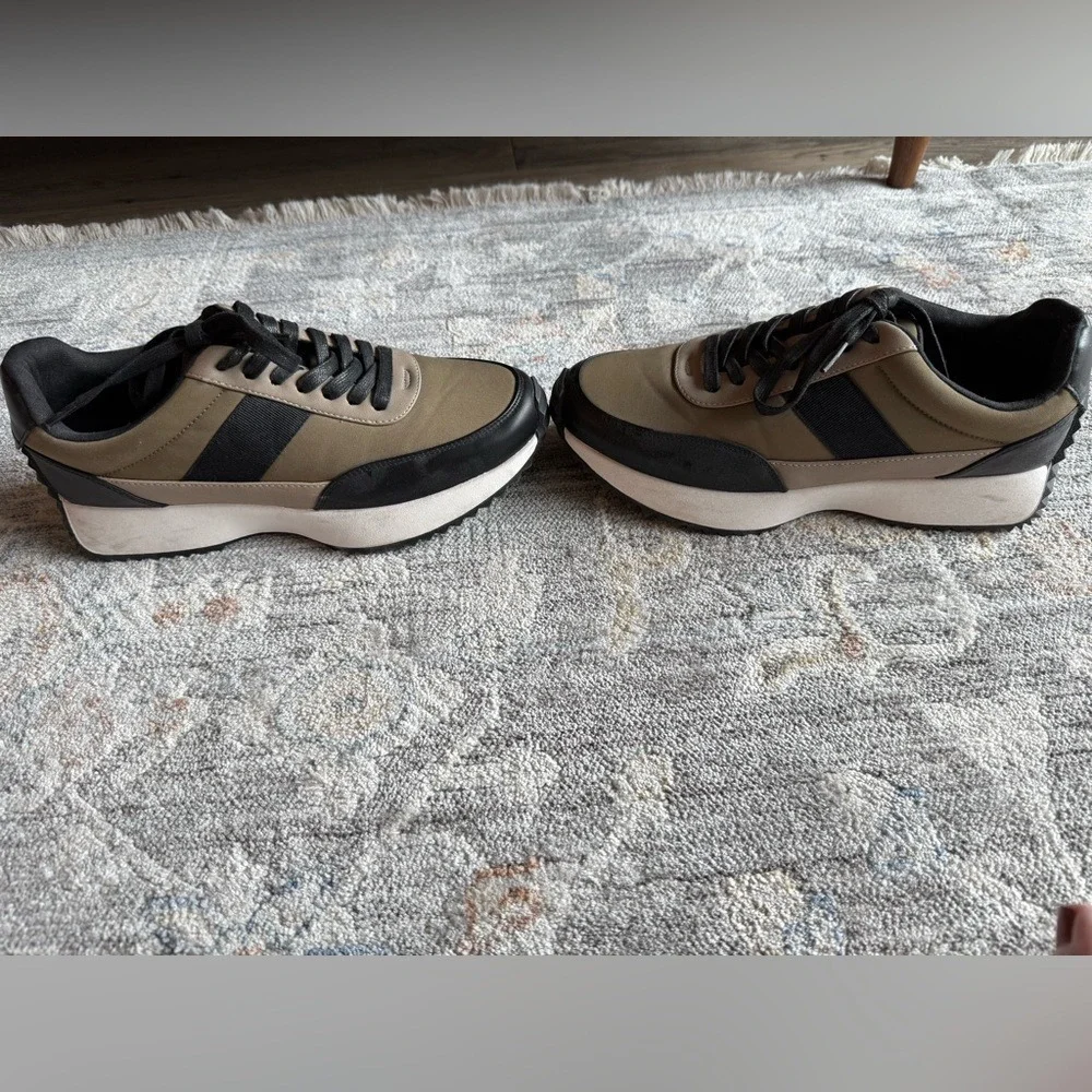 Dolce Vita Women's Bettie Sneaker Olive Taupe Black White Chunky Sole Size 10 - Picture 4 of 8